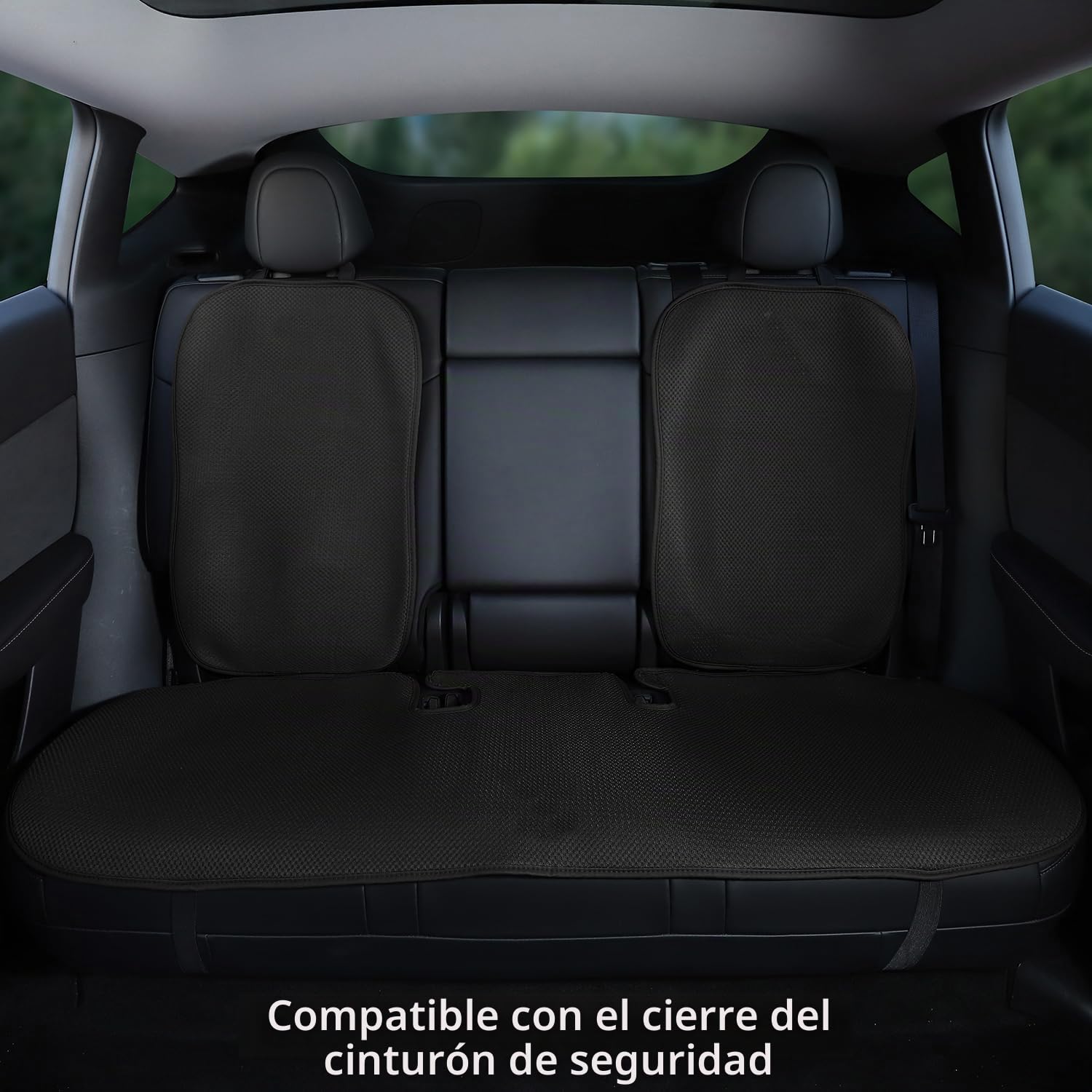TOPABYTE Cojín de Asiento Trasero de Coche para Tesla Model 3 2017-2026 Funda Protectora Asiento Cuatro Estaciones Universal Modificación Completa (Sin Logo)