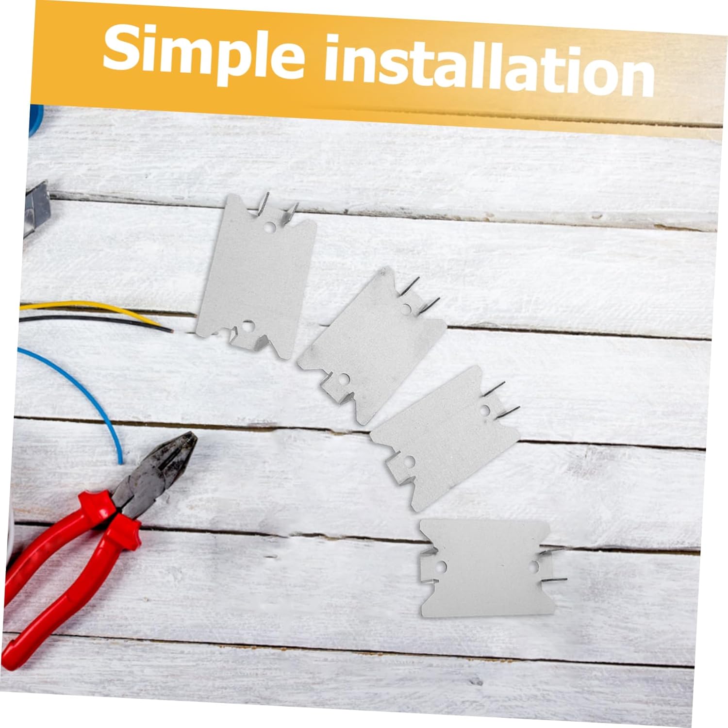 DOITOOL Heavy-Duty Nail Plates for Electrical Cable Protection Metal Wire Strap Plates for Wood Studs 50-Piece Set Suitable for Wiring and Cable Management