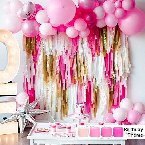 Miniatura 108 de PartyWoo Serpentinas de papel crepé morado, 8 unidades, 656 pies, paquete de serpentinas de papel crepé color morado oscuro claro, lavanda, blanco