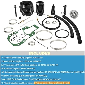 mari☆ Amazon.com: 865436A02 Lower Shift Cable Kit Fits for