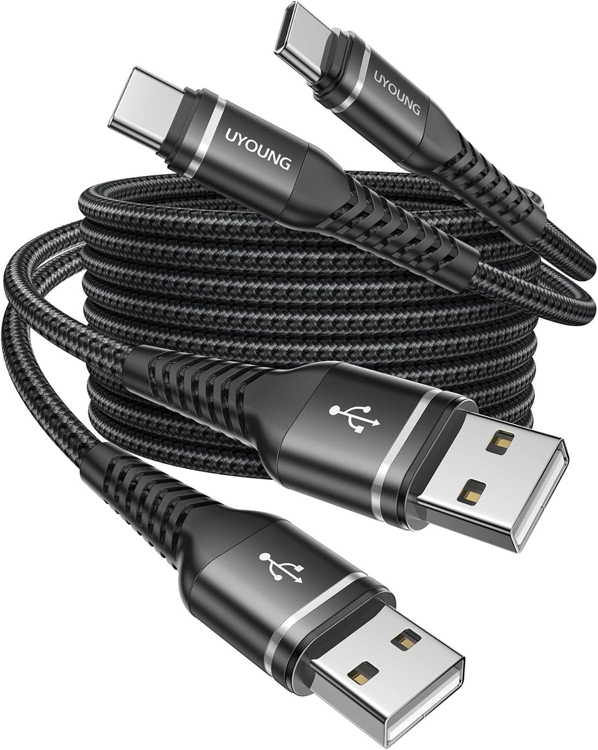 Braided USB-C cables 6ft (3-pack)
