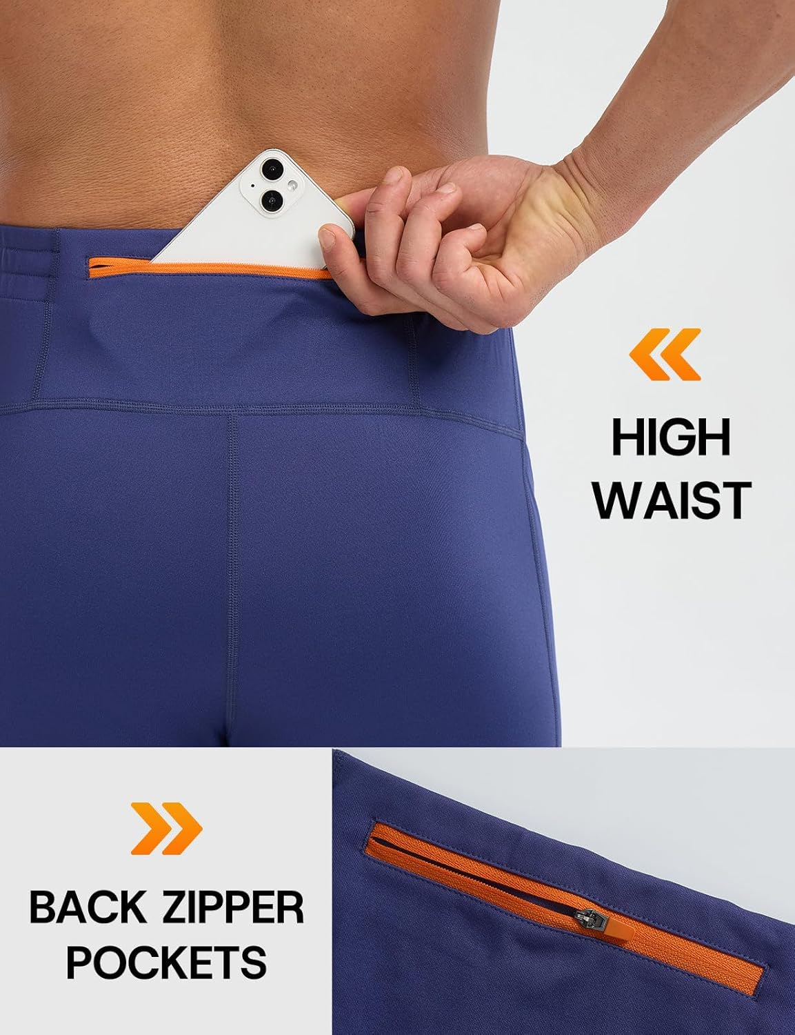 baleaf Men's Fleece Lined Running Tights Thermal Leggings Cold Weather Compression Pants Cycling Hiking Workout - Image 2