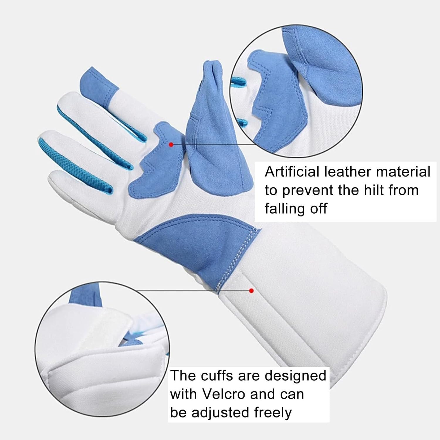 Epee Competition Gloves Mittens for Daily Fencing Practice, Professional Fencing Equipment for Adult Children