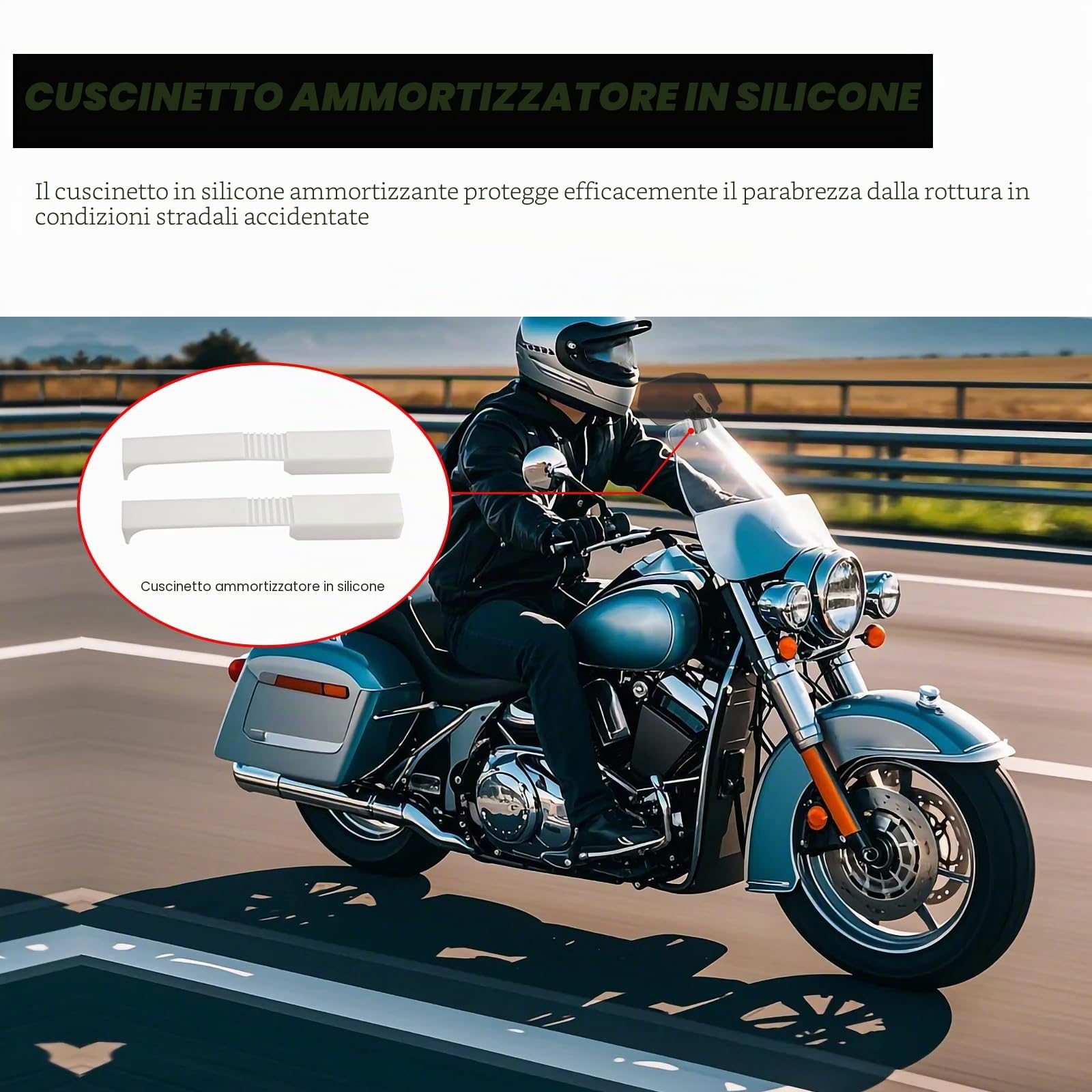 DREAMIZER Parabrezza Universale per Moto, Deflettore Antivento Regolabile con Clip per Estensione Parabrezza Spoiler Deflettore Antivento Compatibile con Honda Kawasaki Yamaha Suzuki Triumph