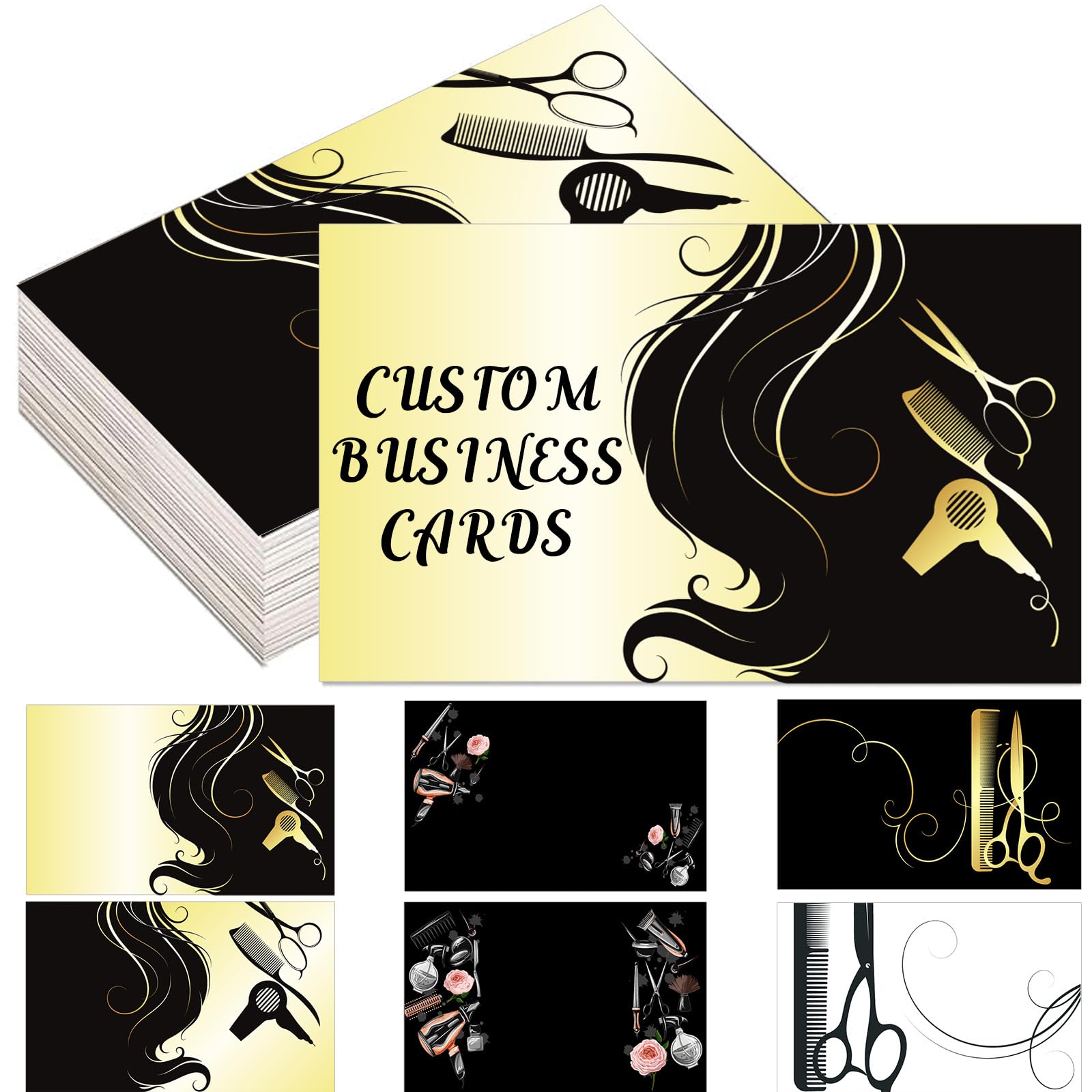 Custom Business Cards, Double-Sided Printing Upload an Image or Text