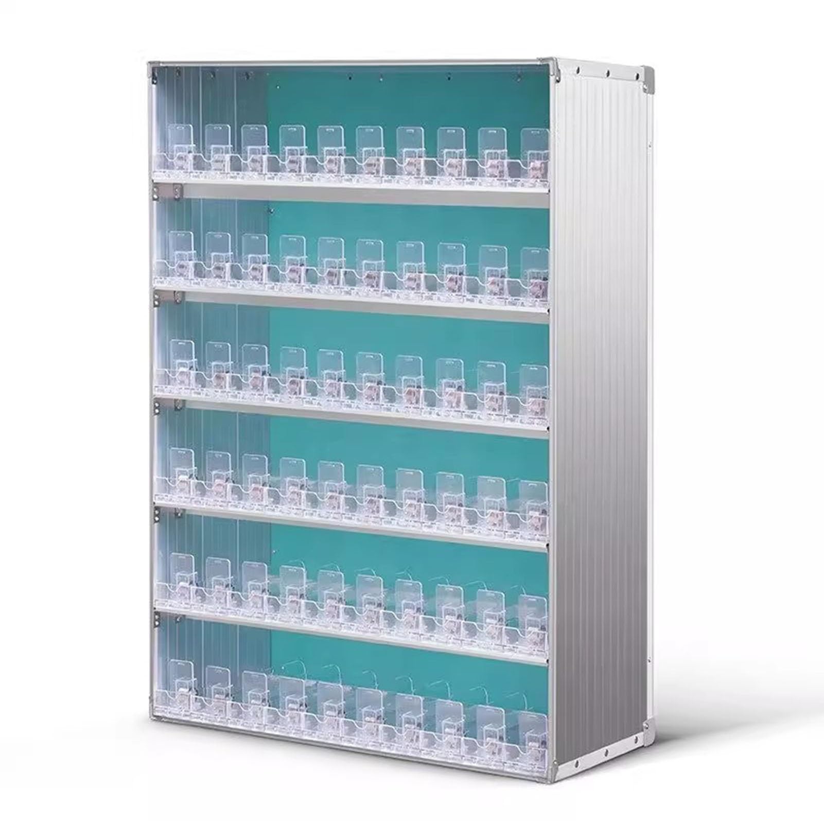 XPLKQXE Portasigarette Rettangolare, Espositore per Sigarette con Spingisigarette Automatico, Espositore Portatile per Scatole di Fiammiferi, Scaffale Organizzatore(45x29x93cm)