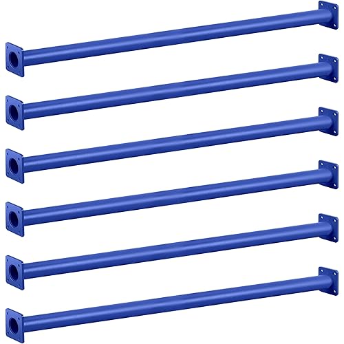 Barcaloo 30 Inch Monkey Bars for Backyard Playground Equipment & Treehouse Accessories - 6 Pack Blue Outdoor Monkey Bar Kit DIY Playground Handles for Kids Swing Set