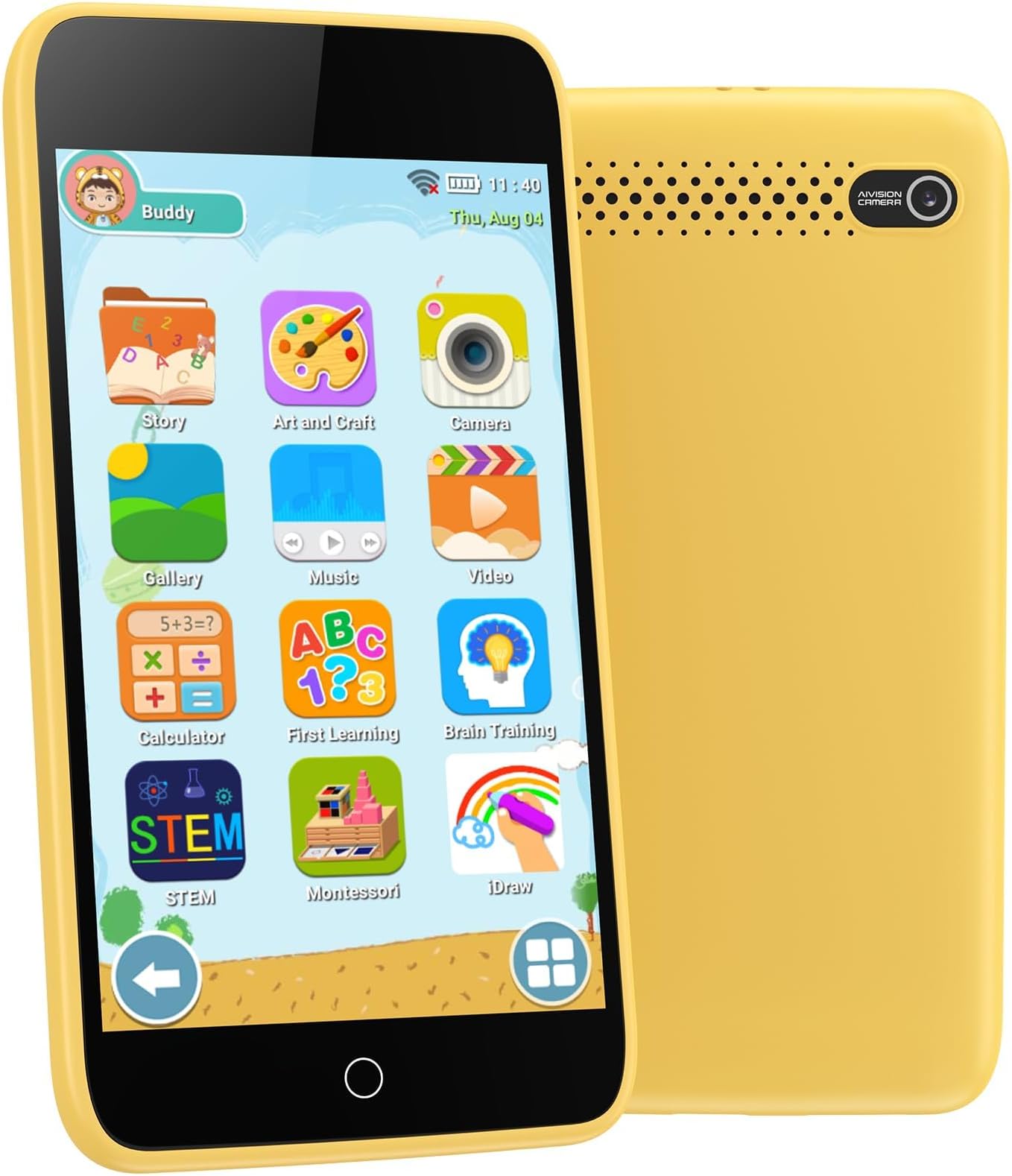 Kids Smart Phone Gifts for Boys and Girls Ages 3-12, 3.97" Touchscreen Learning Toys – Kids Cell Phone with 210+ Learning Games and 190+ Drawing, Toys for Birthday Christmas and Back-to-School Gifts