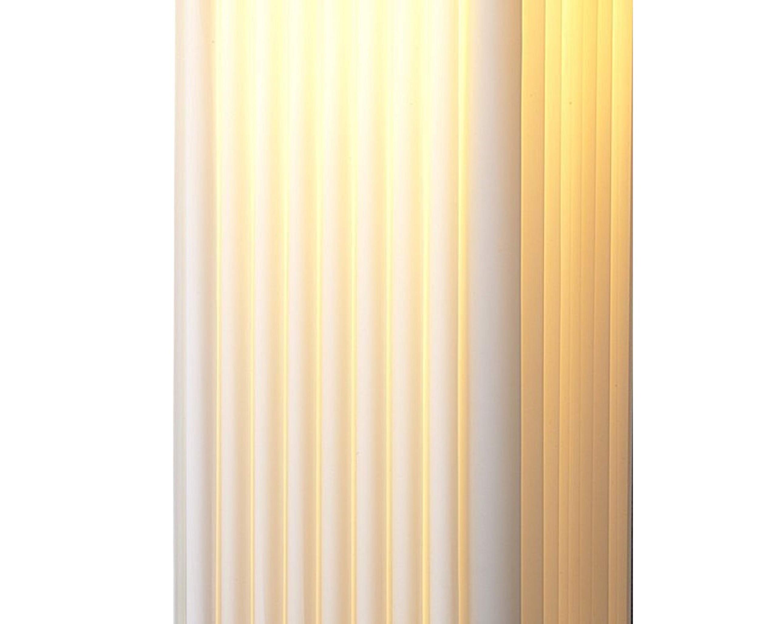 Trango 120SL Design Plissee LED Stehleuchte *CANNES* Stehlampe inkl. 2x 4 Watt E27 LED Leuchtmittel, Wohnzimmer, Lampe, Standleuchte eckig – Lampenschirm Länge:14cm - Breite: 14cm - Höhe: 120cm