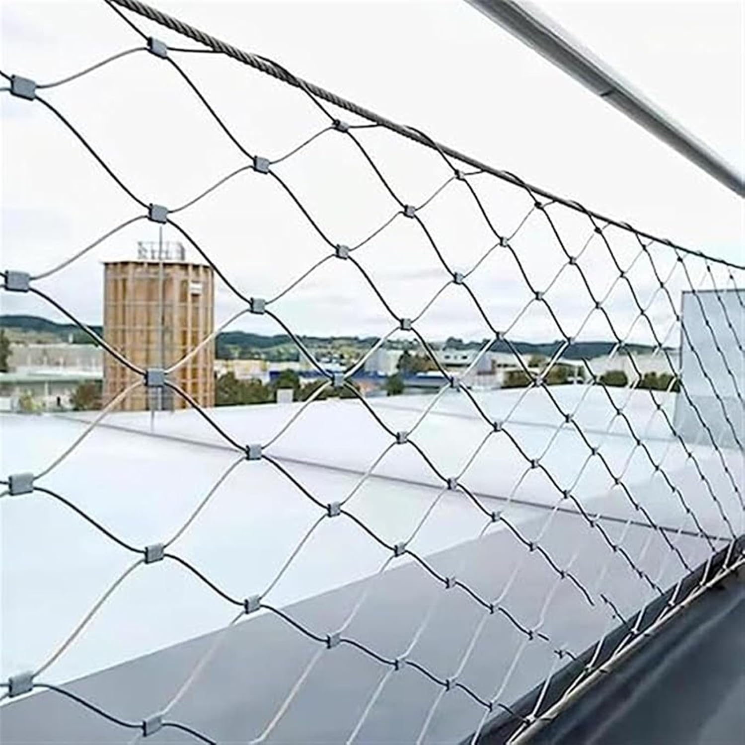 304 Stainless Steel Flexible Stainless Steel Rope Mesh Garden Poultry Chicken Wire Netting Garden Zoo Fencing Hard and Heat Resisting High Altitude(9.8x13.1ft(3x4m))