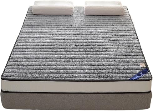 Tatami Futon Mattress Latex Mattress Futon Thick Floor Mat Foldable Tatami Mattress Bedroom Furniture Large Bed Bedspread Bedding Grey 60X120cm23X47in
