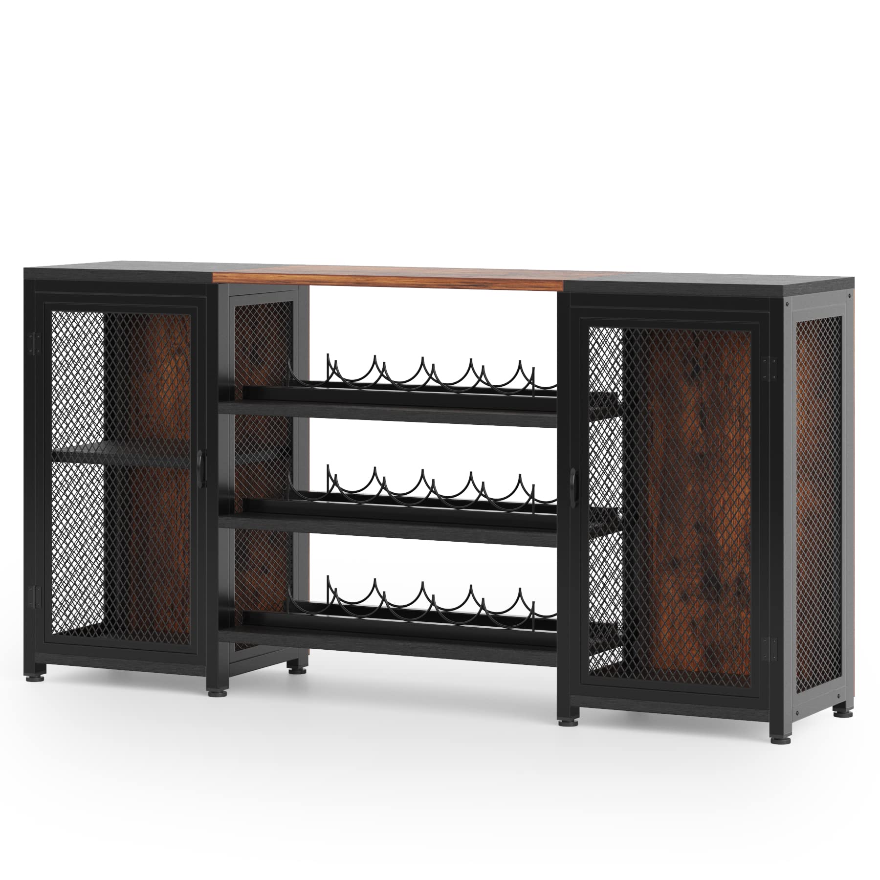 Buy Tribesigns Industrial Wine Bar for Liquor and Glasses, Wine