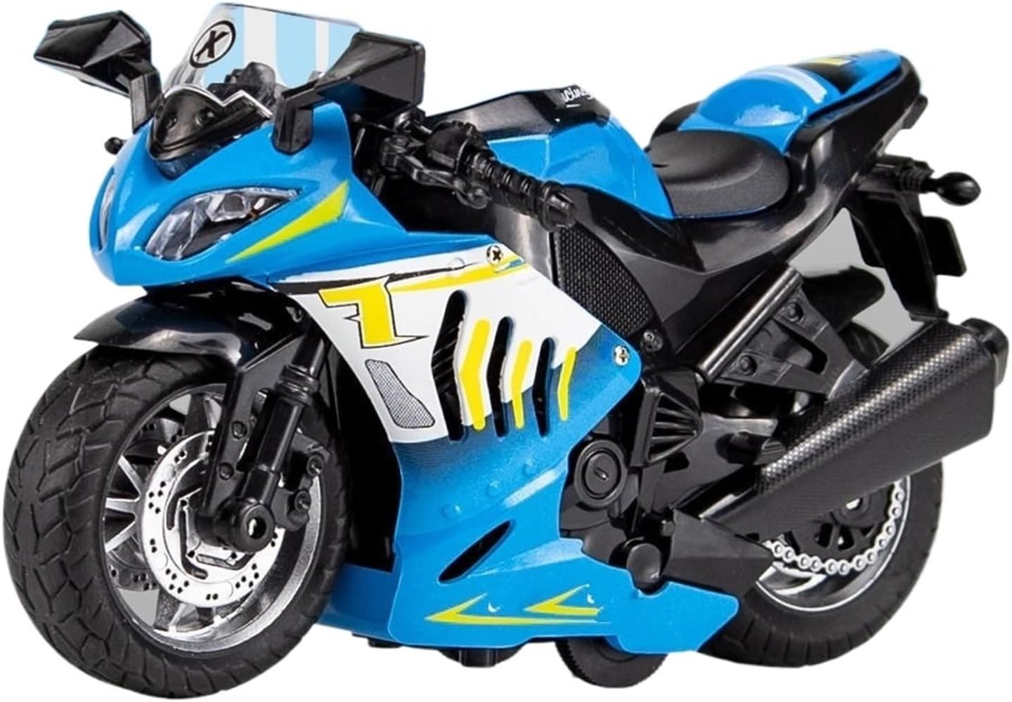 HTASFCI Motorcycle Model for Suzuki GSX250r GSX1000r S1000rr 1:12 Alloy Motorcycle Model Simulation Sports Car Racing Car Ornament Gift Locomotive Men Handmade(3525-Blue)