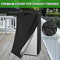 Vista 6 de Cubierta para refrigerador, cubierta impermeable y a prueba de polvo para proteger congeladores verticales y refrigeradores de bebidas, adecuada