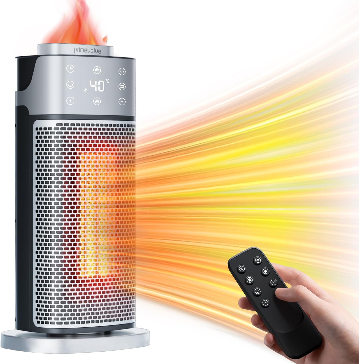 Primevolve 2000W Portable Electric Heater, 3-in-1 Low Energy Heater ...