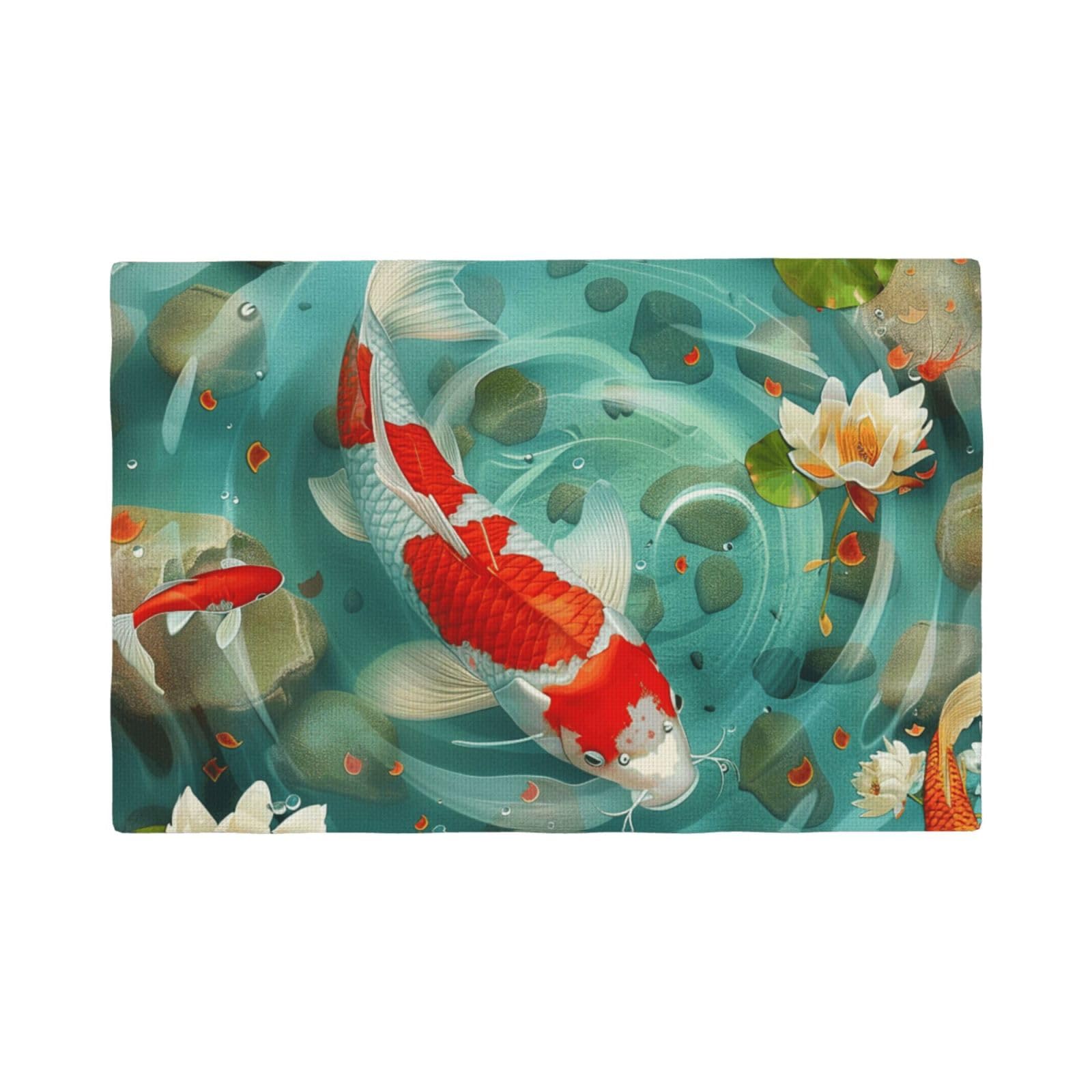 Sets de table japonais résistants à la chaleur et antidérapants en faux lin lot de 6