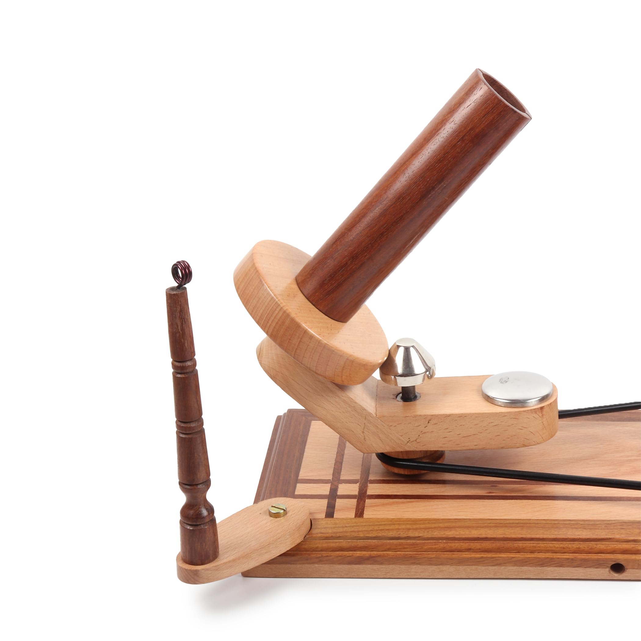 Handgefertigter Garnwickler aus Holz und Swift Set, strapazierfähiges indisches Holz, Tischkugelwickler zum Stricken und Häkeln (Winder (Multi Wood))
