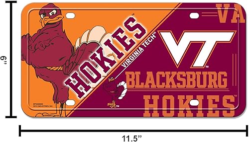 Miniatura 6 de NCAA etiqueta de metal para auto, negro