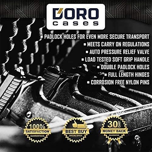 Vista 36 de Estuche para pistola Doro para 5 pistolas 18 con inserto de espuma MyCaseBuilder personalizado, impermeable, resistente, armas de fuego tácticas
