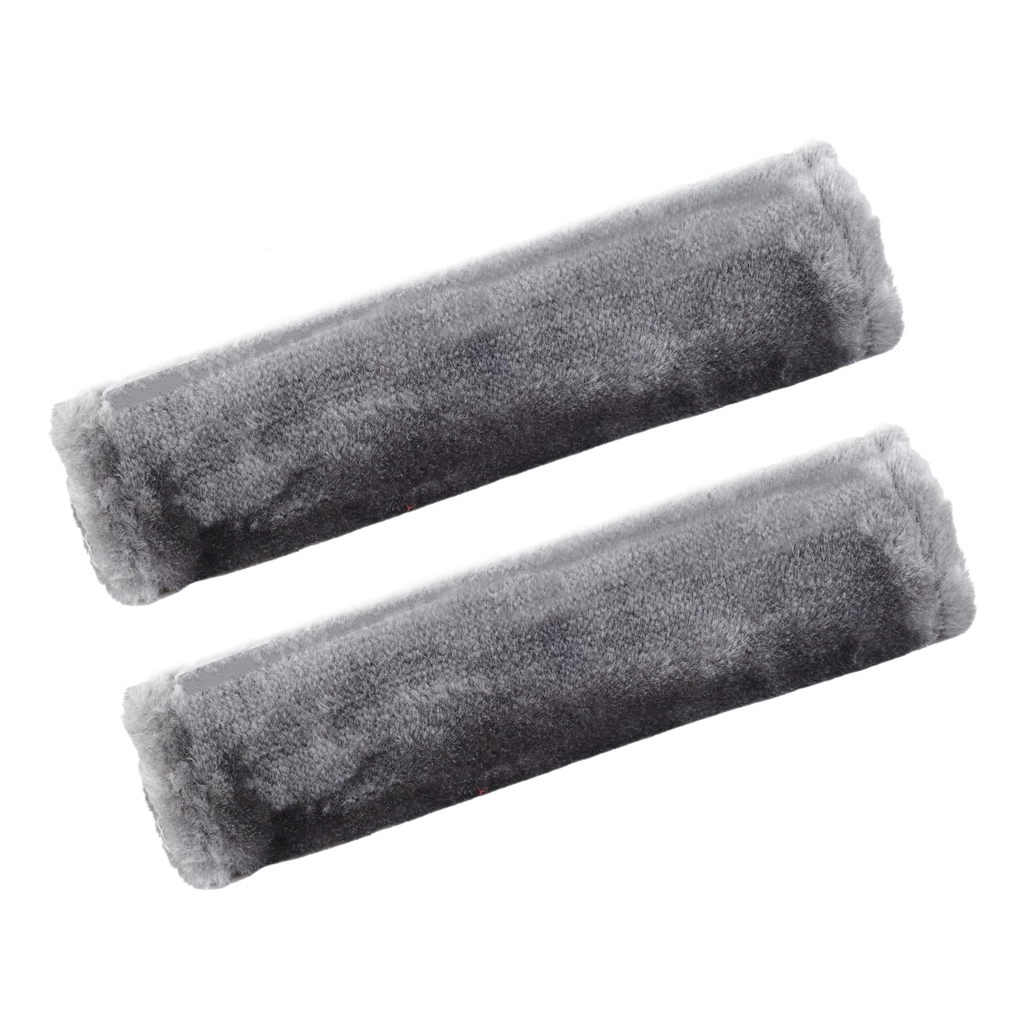 MOONET 2-Pack Car Seatbelt Covers - Soft Faux Sheepskin Shoulder Pads For Comfort, Universal Fit (Dark Blue Grey)