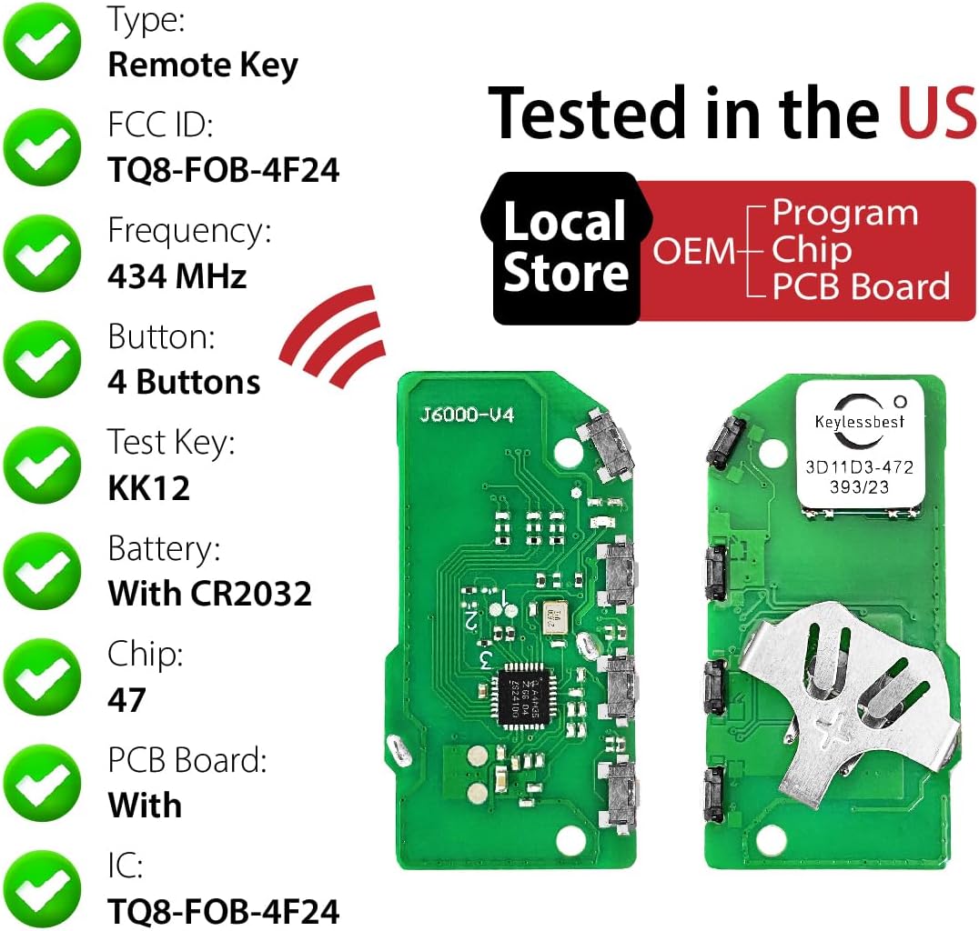 Replacement for 2020 Kia Telluride TQ8-FOB-4F24 95440-S9000 Key Fob