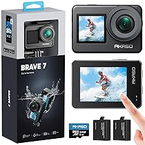 AKASO Brave 7 Action Cam con Scheda di Memoria MicroSDXC U3 da 64GB