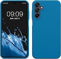 Vista 38 de kwmobile Funda compatible con Samsung Galaxy A52 / A52 5G / A52s 5G - Funda de Teléfono de Silicona TPU con Acabado Suave - Arrecife Azul