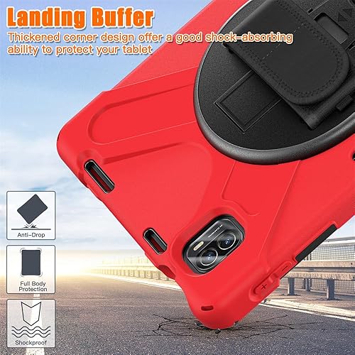 Miniatura 5 de Para Xiaomi Pad 5  Xiaomi Pad 5 Pro Funda de tableta de 11.0 pulgadas 3 en 1 Marco de plástico duro + doble silicona correa de mano y correa de