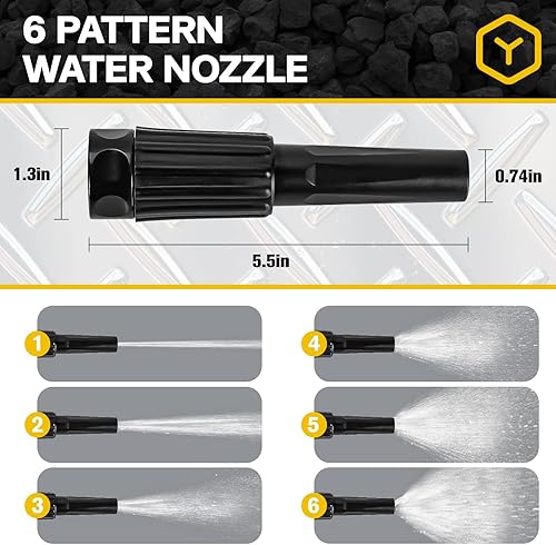 Miniatura 6 de Ainpota Manguera de jardín de metal, manguera de agua de acero inoxidable resistente de 100 pies con pulverizador de 10 funciones y accesorios de