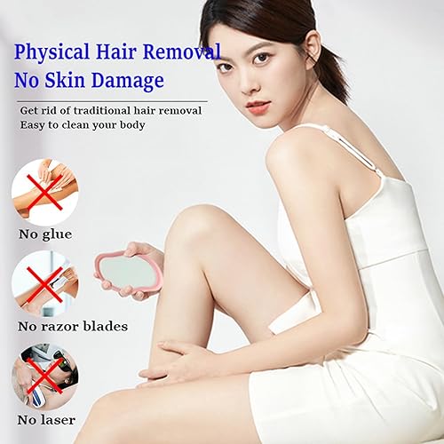 Miniatura 7 de Removedor de pelo de cristal, borrador de pelo de cristal, borrador mágico para mujeres y hombres, depilación reutilizable, depilación sin dolor,