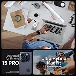 Spigen Case for iPhone 15 Pro Case, Ultra Hybrid MagFit [Anti-Yellowing] Designed for Apple iPhone 15 Pro - Crystal Clear