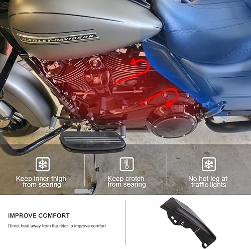 Miniatura 2 de KIWI MASTER Deflectores de aire ahumados de marco medio para Harley Touring Trike Electra/Street/Tri/Road Glide 2009-2024, accesorios de protección