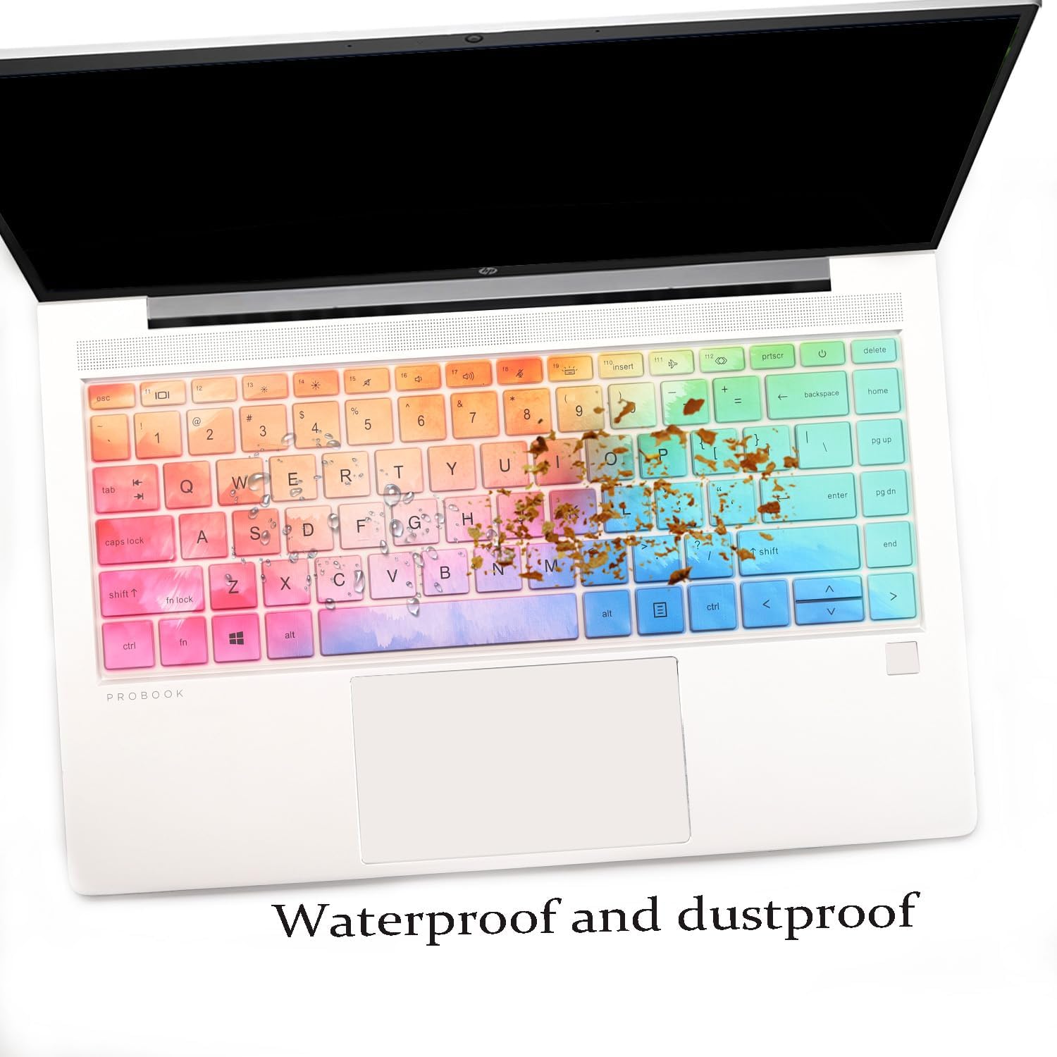 Keyboard Cover for 14 inch HP Probook 440 445 G8 G9 G10, HP Probook 640 G7 G8, HP Probook 14 Laptop Protective Skin-Colorful image 3 of 6 B0CZK64N8Y
