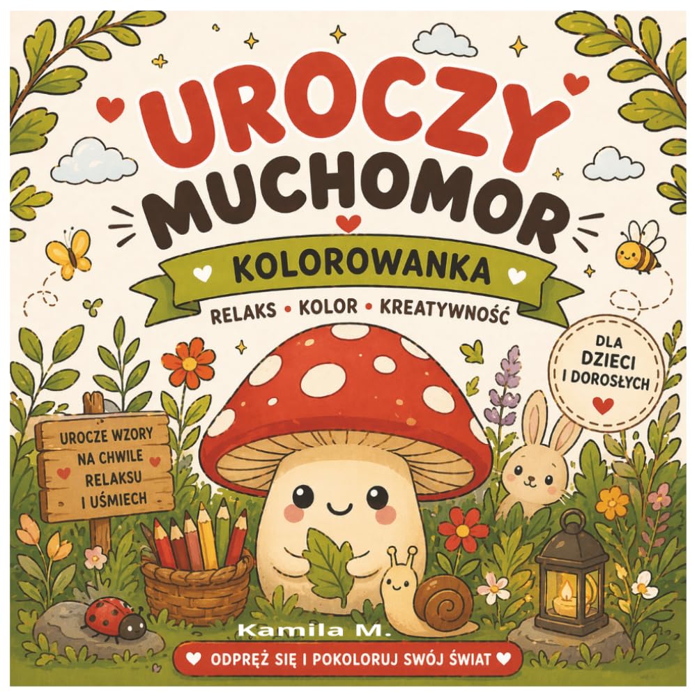 Uroczy Muchomor Kolorowanka: Relaks Kolor Kreatywność dla dzieci i dorosłych