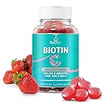 BeLive Biotin Gummies with MultiVitamins, Folate, Inositol - Supports Hair Growth, Healthy Skin & Nails - Vegan, Pectin Based - Strawberry Flavor (1)
