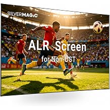 ALR Projector Screen for Standard Throw Non-UST with Fixed Frame by SilverMagic - Indoor Wall-Mounted Gray Screen for Home Theater/Living Room/Patio/Office/Classroom - 100 inch 169