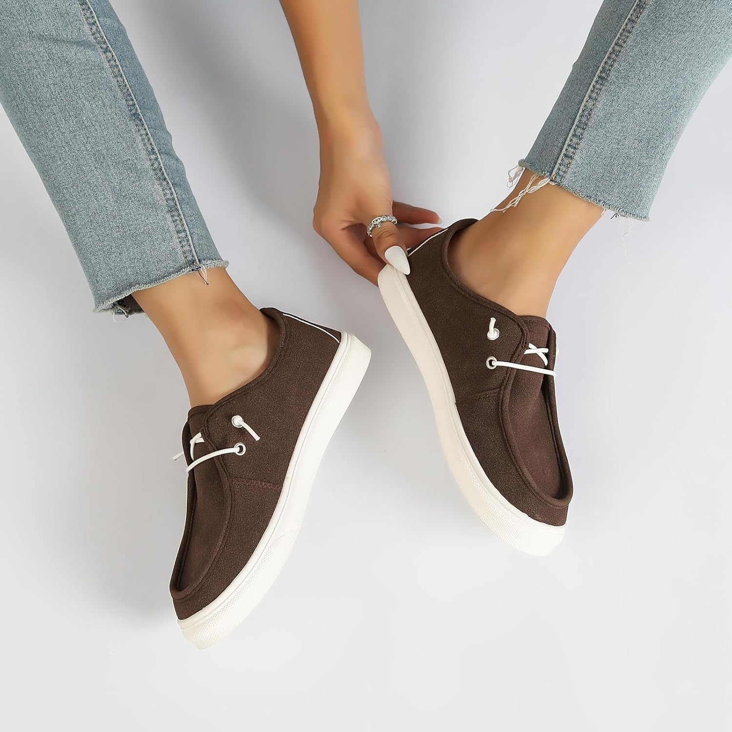 Women's Slip On Loafers Flats Boat Shoes Comfortable Casual Walking Non Slip for Work Daily - Image 2