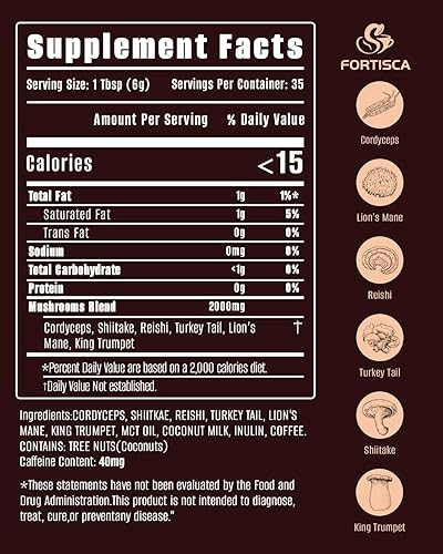 Miniatura 2 de Café de hongos 6 en 1 para energía equilibrada y enfoque, para el hogar al aire libre 7.41 oz