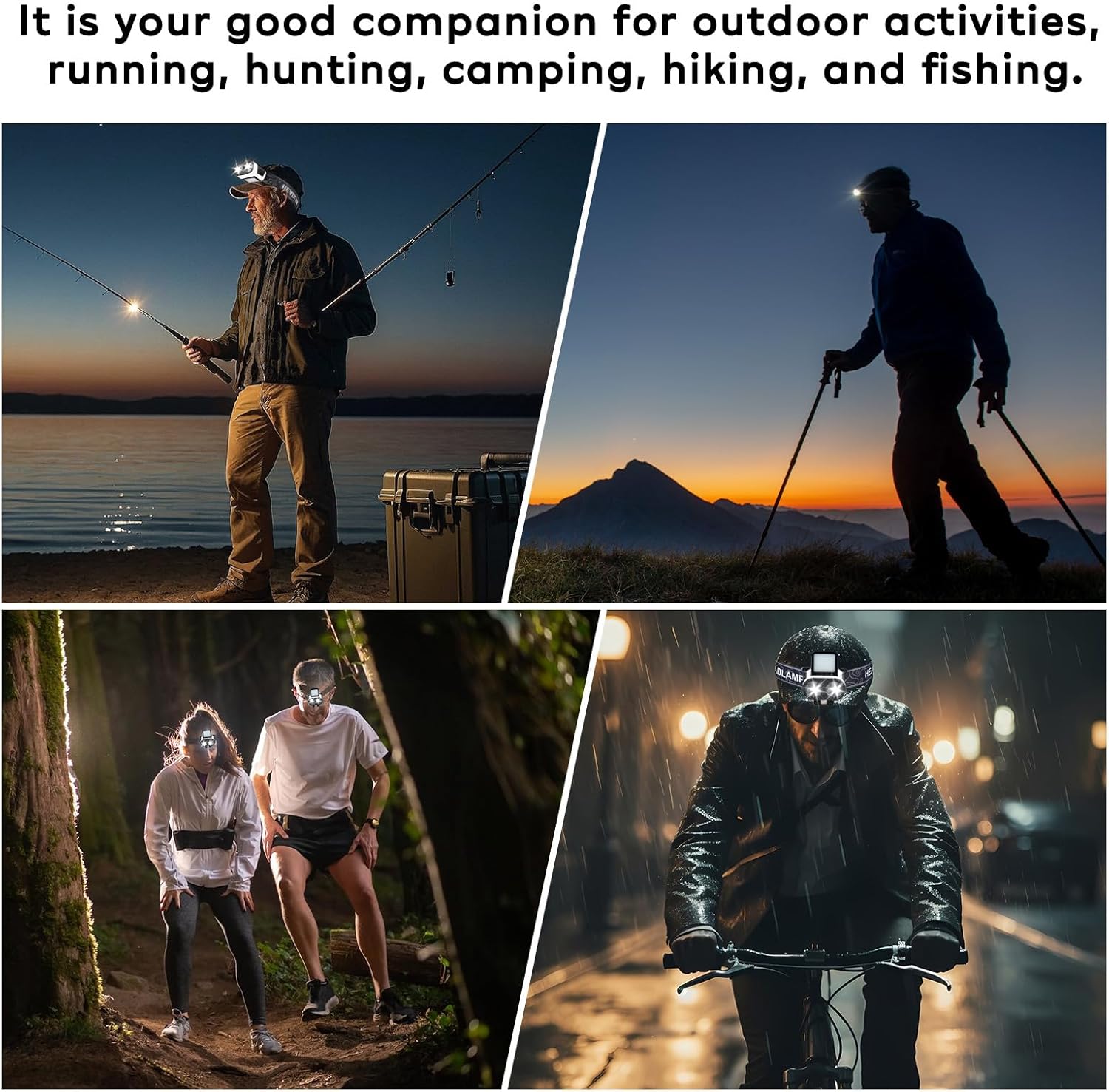 2 Pcs LED Hat Light, 900lm Dimmable Clip on Cap Lights, Headlamp Rechargeable, 180°Adjustable Hands Free Hat Flashlight Headlamp Waterproof for Hiking, Running, Fishing, Cycling, Emergency (White)