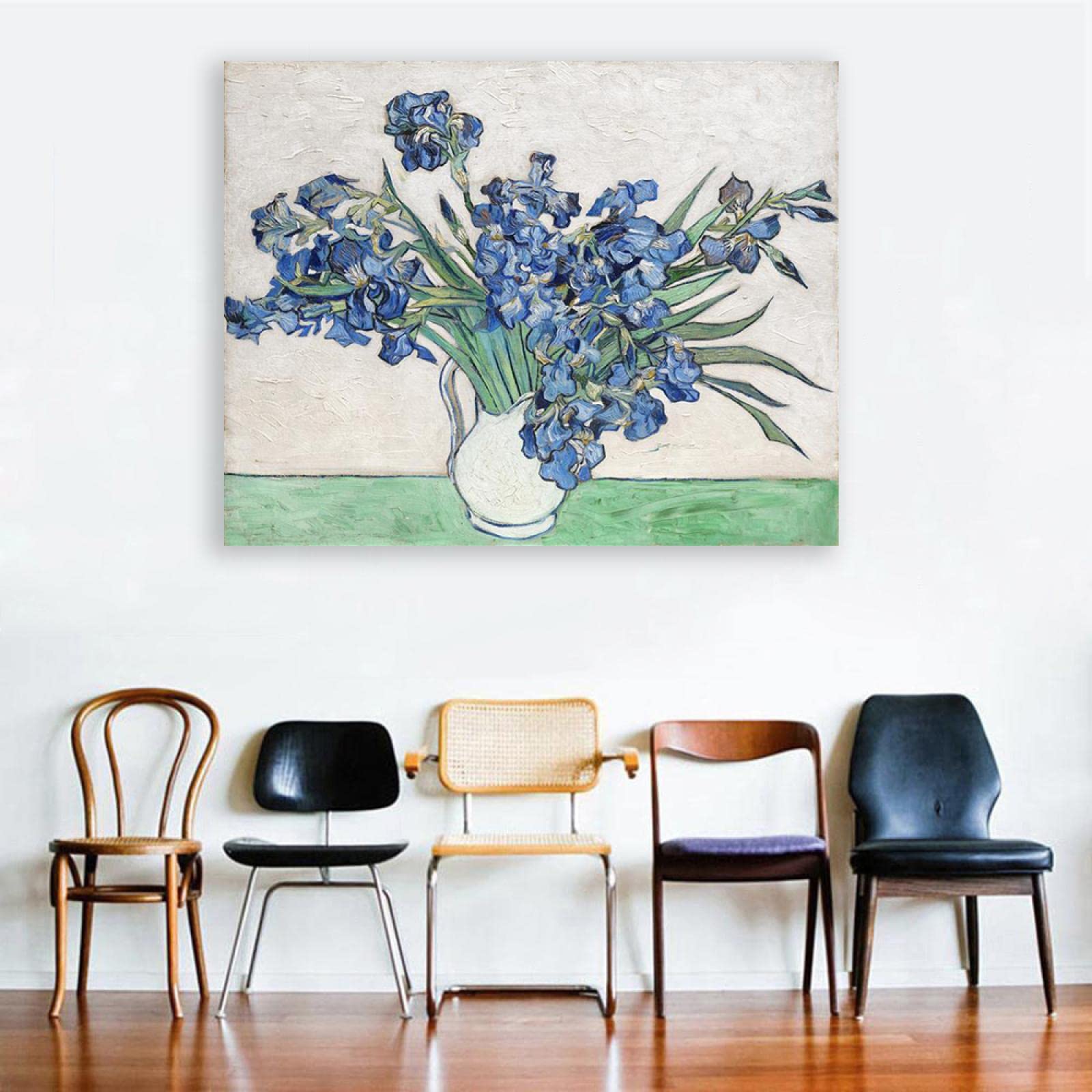 Amazon｜ヴィンセントヴァンゴッホ-アイリスのある花瓶。有名な絵画の