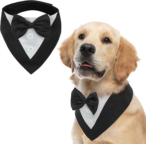 Miniatura 60 de FUAMEY Esmoquin para perro de Halloween para perros pequeños, traje formal para perros, traje de perro, corbata de moño para mascotas, disfraces