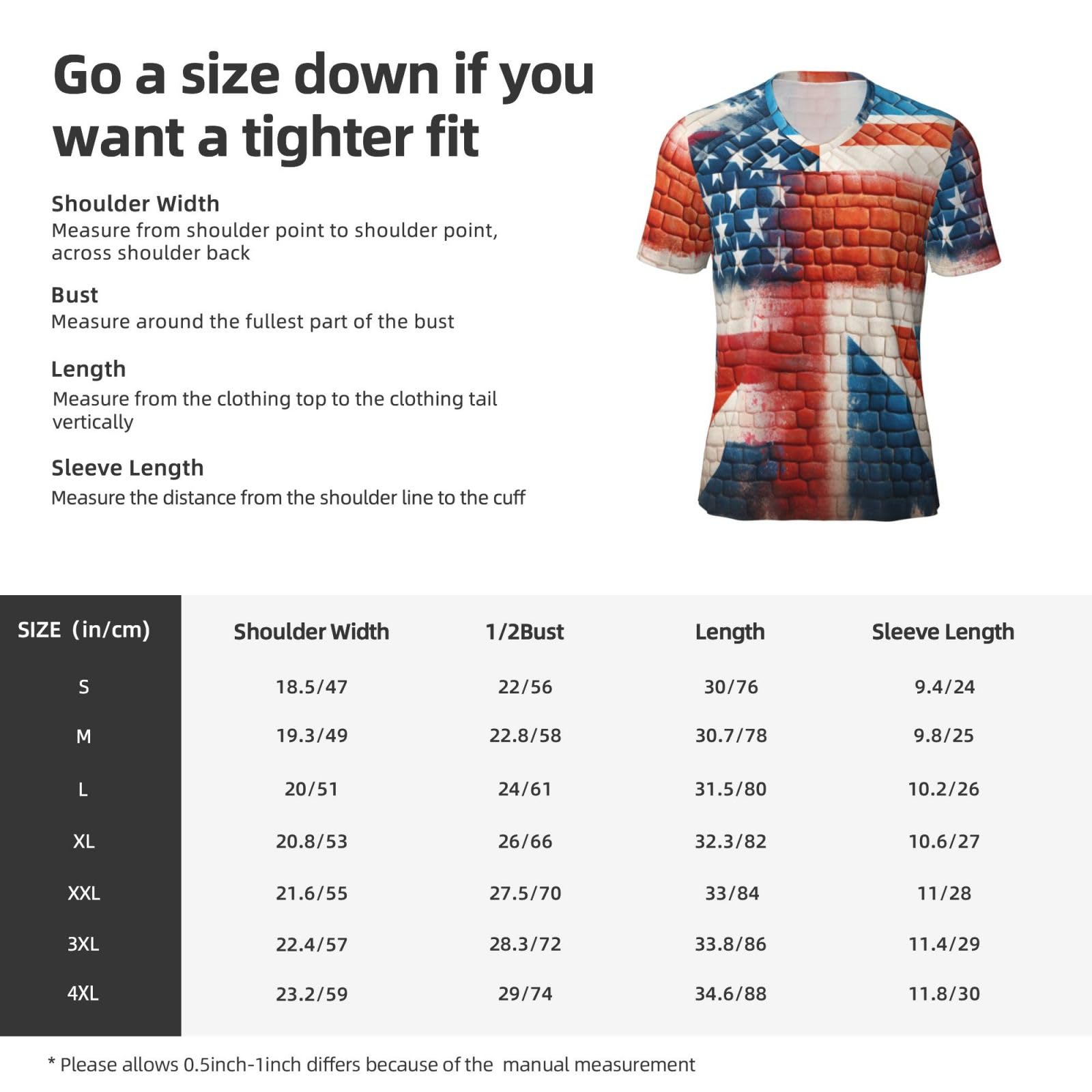 Stylish Athletic Sports Jersey American-British-Flag Men's Rugby Jersey Xx-Large