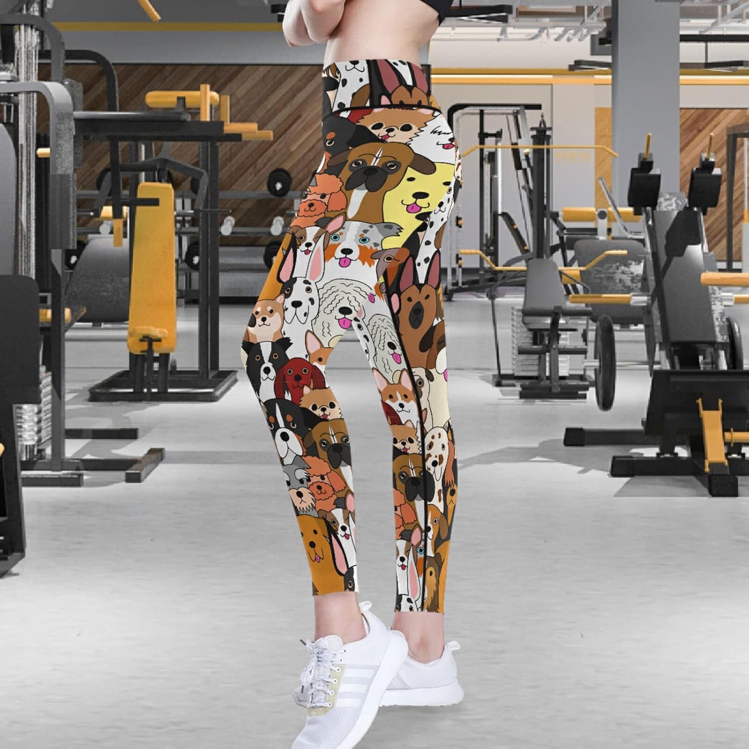 visesunny Modern Womens High Waist Leggings Tummy Control Yoga Pants with Pockets 4-Way Stretch Workout Running Leggings