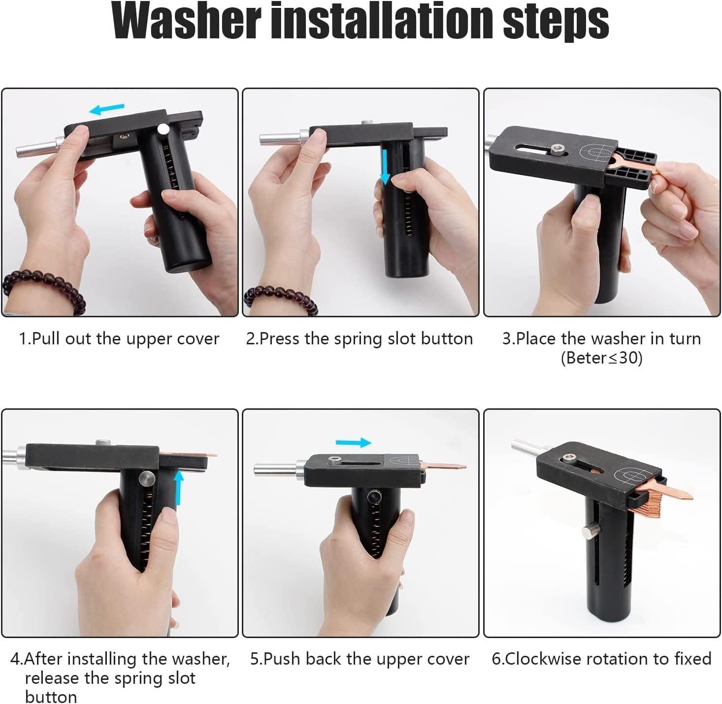 Stud-Welder,Dent Puller Kit,Continuous Ejector Washers Rings Spot Welding Gun Kit,Car Body Repair Tool,Dent Removal Tools with 30 Washers