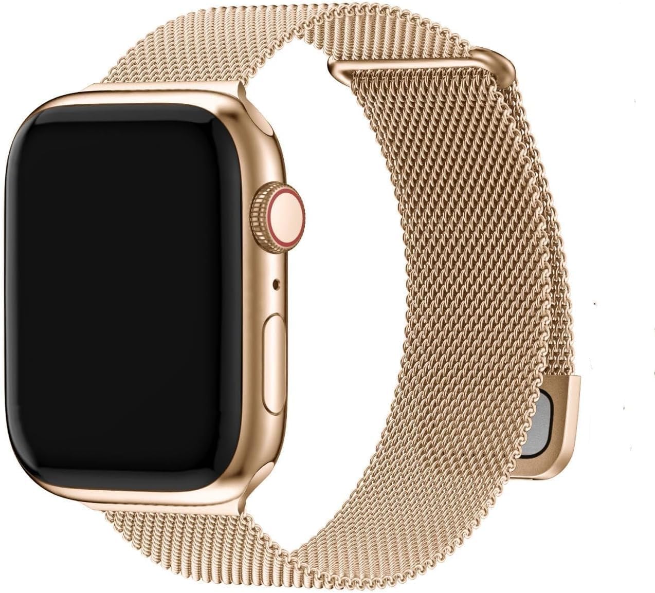 Compatible Apple Watch Band for Men Women Apple Watch Band 41mm 40mm 38mm Stainless Steel Milanese Loop Replacement for Apple Watch Series 9 8 7 6 5 4 3 2 1 SE SE2 (38mm/40mm/41mm,Rose Gold)