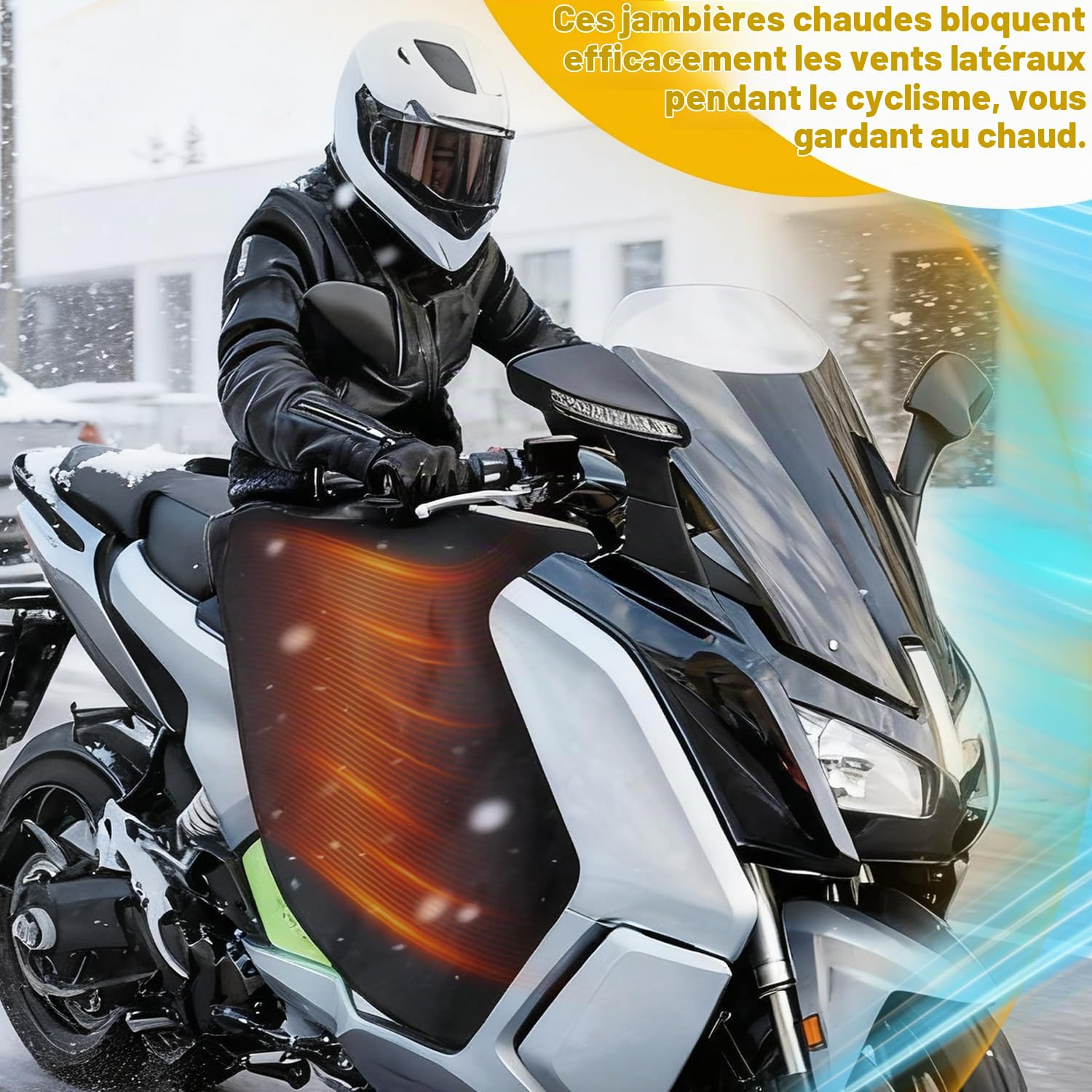 Tablier Scooter, Housse de Jambe de Scooter, Tablier Couvre Jambe Scooter, Protection des Jambes Scooter, Tablier De Moto Couvre Jambe, Jupe Scooter, pour Scooter, Voitures Électriques, Moto