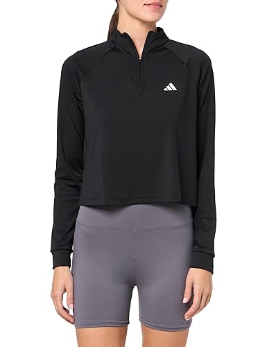 adidas womens Train Essentials Quarter-zip Cover Up Sweatshirt
