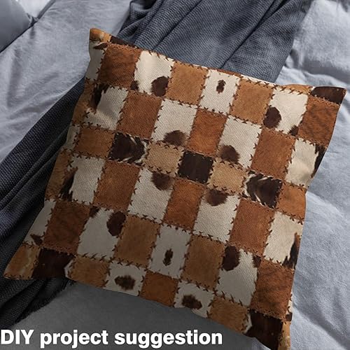 Miniatura 4 de Feelyou The Yard - Tela de tapicería de piel de vaca de The Yard, tela de tapicería de piel de vaca para sillas, granja occidental de granja de