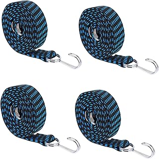 FAVOMOTO 4 Peças De Cinta De Cordão Elástico Acessórios Para Bicicletas Acessórios De Acampamento De Carro Cordas Elásticas Ajustáveis Cordas De Bagagem Laços De Dossel Com Ganchos