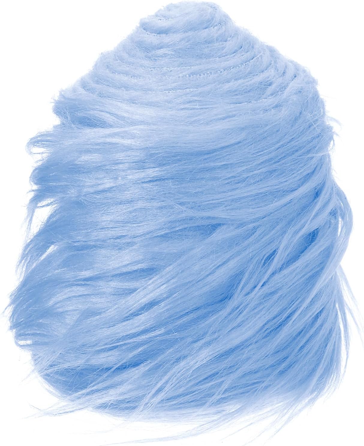 PATIKIL Plush Faux Fur Fabric Precut Strips, 2 Pcs 59" x 4" Fluffy Faux Fur Ribbon for DIY Crafts Christmas Halloween Gnome Beard, Blue